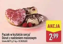 ALDI Pączek w kształcie serca / Donut z nadzieniem malinowym oferta