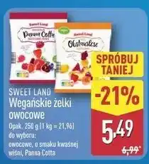ALDI SWEET LAND Wegańskie żelki owocowe (owocowe, owocowa kwaśnej śmieli, Panna Cotta) oferta