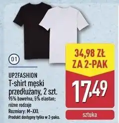 ALDI T-shirt męski przedłużany, 2 szt oferta