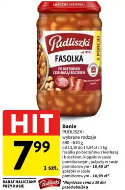 Intermarche Danie Pudliszki (fasolka po bretońsku z kiełbasą i boczkiem) oferta