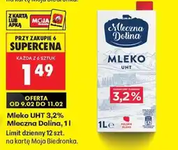 Biedronka Mleko UHT 3,2% Mleczna Dolina, 1l oferta