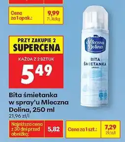 Biedronka Bita śmietanka w spray'u Mleczna Dolina, 250 ml oferta