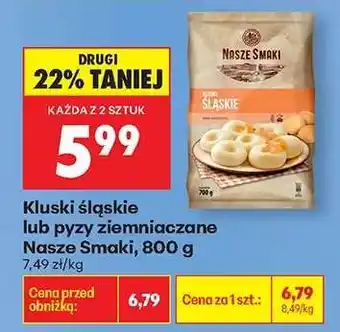 Biedronka Kluski śląskie lub pyzy ziemniaczane Nasze Smaki, 800 g oferta