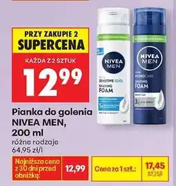 Biedronka Pianka do golenia NIVEA MEN, 200 ml oferta