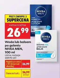 Biedronka Woda lub balsam po goleniu NIVEA MEN , 100 ml oferta