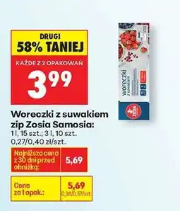 Biedronka Woreczki z suwakiem zip Zosia Samosia : oferta