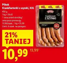 Lidl PIKOK Frankfurterki z szynki, XXL oferta