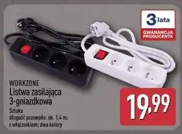 ALDI WORKZONE Listwa zasilająca 3-gniazdkowa oferta