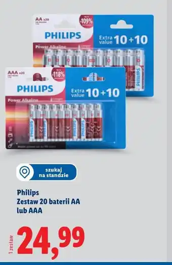 Philips Zestaw 20 baterii AA lub AAA