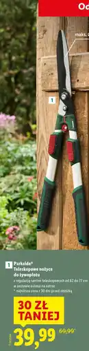 Lidl Parkside Teleskopowe nożyce do żywopłotu oferta