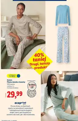 Lidl Esmara Piżama damska z bawełny oferta