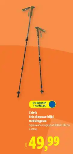 Lidl Crivit Teleskopowe kijki trekkingowe oferta