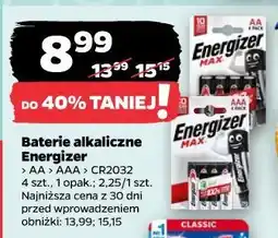 Netto Baterie alkaliczne Energizer (AA, AAA, CR2032, 4/2 szt.) oferta