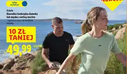 Lidl Crivit Koszulka funkcyjna damska lub męska z wełną merino oferta