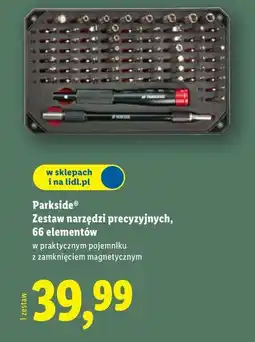 Lidl Parkside Zestaw narzędzi precyzyjnych, 66 elementów oferta