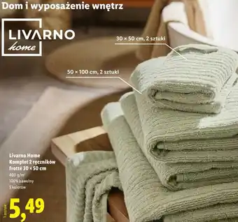 Livano Home Komplet 2 ręczników frotte 30 × 50 cm