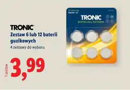 Lidl TRONIC Zestaw 6 lub 12 baterii guzikowych oferta