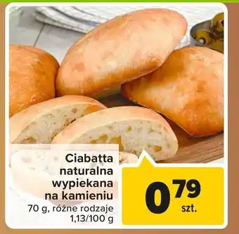 Carrefour Ciabatta naturalna 70g oferta