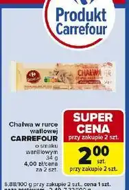 Carrefour Express Chałwa o smaku waniliowym w ruruce waflowej Carrefour Sensation oferta