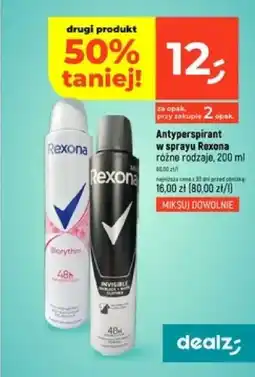 Dealz Antyperspirant w sprayu Rexona oferta