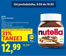 Lidl Krem do smarowania Nutella oferta