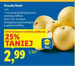 Lidl Gruszka Nashi 1 szt oferta