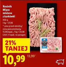 Lidl Mięso mielone z karkówki oferta
