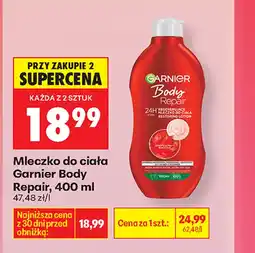 Biedronka Mleczko do ciała Garnier oferta