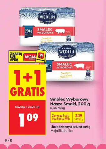 Biedronka Smalec Wyborowy oferta