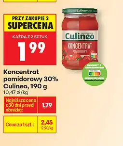 Biedronka Koncentrat pomidorowy Culineo oferta