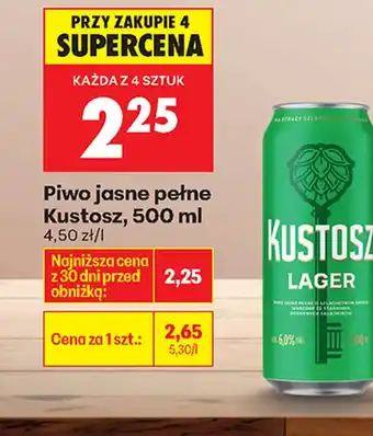Biedronka Piwo Kustosz oferta