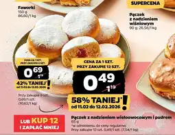 Netto Pączek z nadzieniem wieloowocowym i pudrem oferta