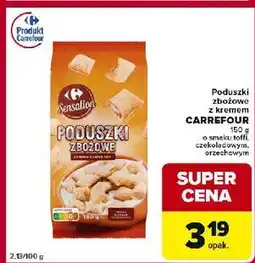 Globi Poduszki zbożowe z kremem o smaku toffi Carrefour Sensation oferta