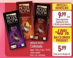 ALDI Czekolada gorzka 85% kakao Moser Roth oferta
