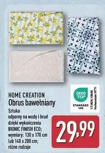 ALDI Obrus bawełniany 140 x 200 cm Home Creation oferta
