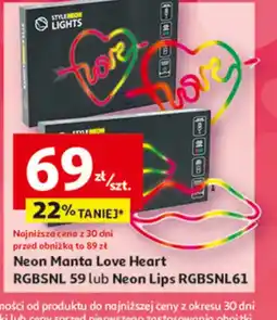 Auchan Style Lights Neon Love Heart / Lips oferta
