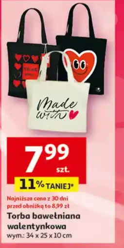 Auchan Torba bawełniana walentynkowa oferta