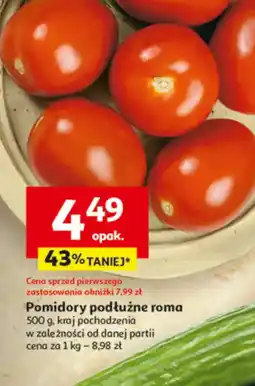 Auchan Pomidory podłużne roma oferta