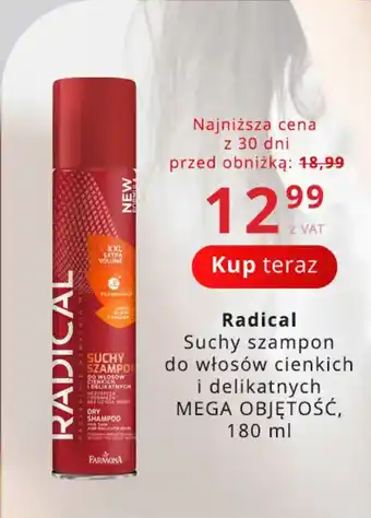 Radical Suchy szampon do włosów cienkich i delikatnych MEGA OBJĘTOŚĆ
