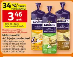 Auchan Goliard Makaron nitki 4-12-jajeczne oferta