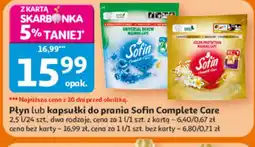 Auchan Płyn lub kapsułki do prania Sofin Complete Care oferta