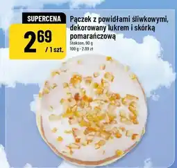Polomarket Pączek z powidłami śliwkowymi, dekorowany lukrem i skórką pomarańczową oferta