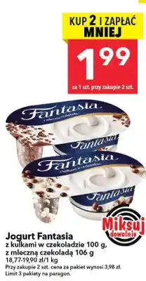 Lewiatan Jogurt z kulkami w czekoladzie, z mleczną czekoladą oferta