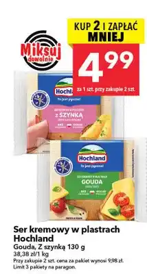 Ser kremowy w plastrach Gouda, z szynką