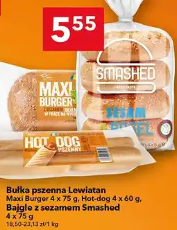 Lewiatan Bajgle z sezamem SMASHED 4x75g oferta