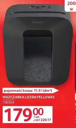 Selgros Fellowes Niszczarka LX25M oferta