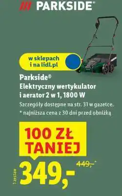 Lidl PARKSIDE Elektryczny wertykulator i aerator 2 w 1, 1800 W oferta