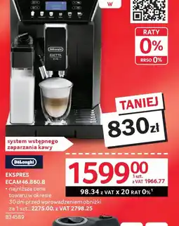 Selgros DeLonghi Ekspres ECAM46.860.B oferta