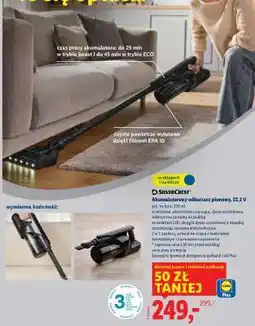 Lidl SilverCrest Akumulatorowy odkurzacz pionowy, 22,2 V oferta