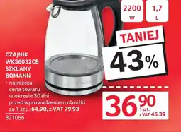 Selgros Bomann Czajnik szklany WKS6032CB oferta